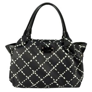 Kate Spade Sew Be It Stevie Lattice Print Shoulder Bag, Black & White